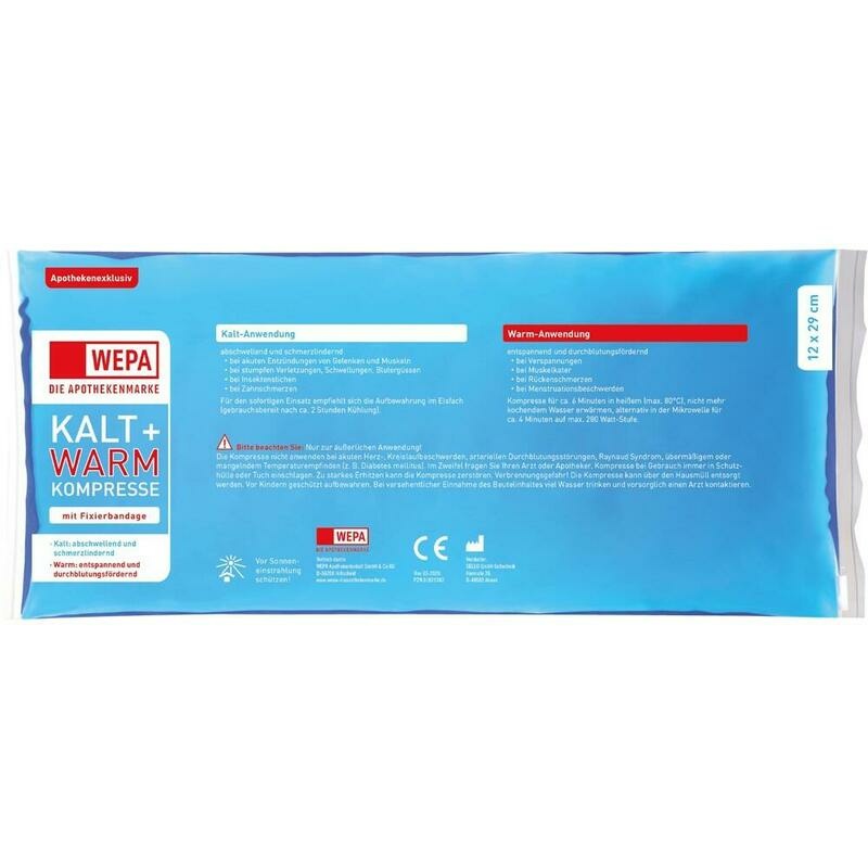 KALT-WARM Kompresse 12x29 cm mit Fixierband