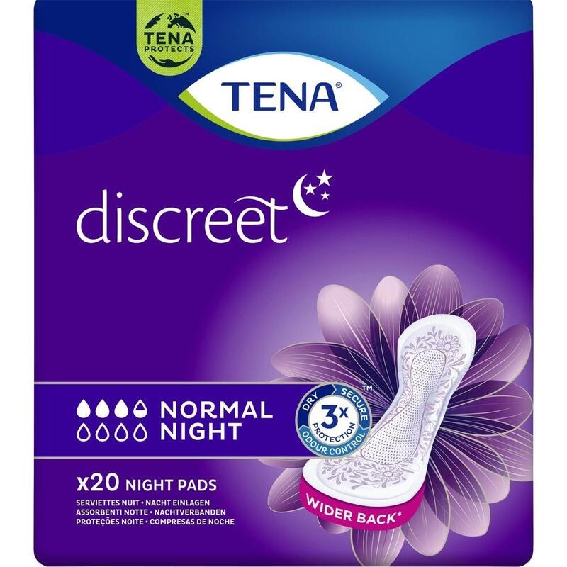 TENA DISCREET Inkontinenz Einlagen normal night