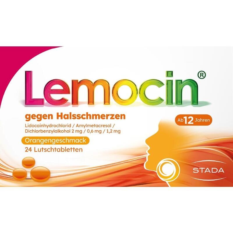 LEMOCIN gegen Halsschmerzen Orangengeschmack Lut.
