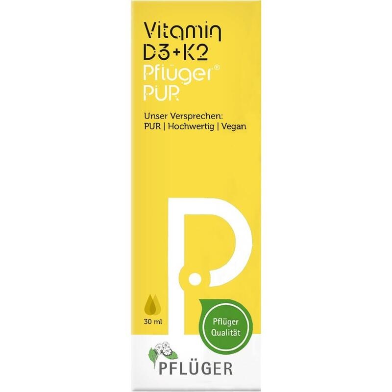 VITAMIN D3+K2 Pflüger PUR 500 I.E./25 μg Tropfen