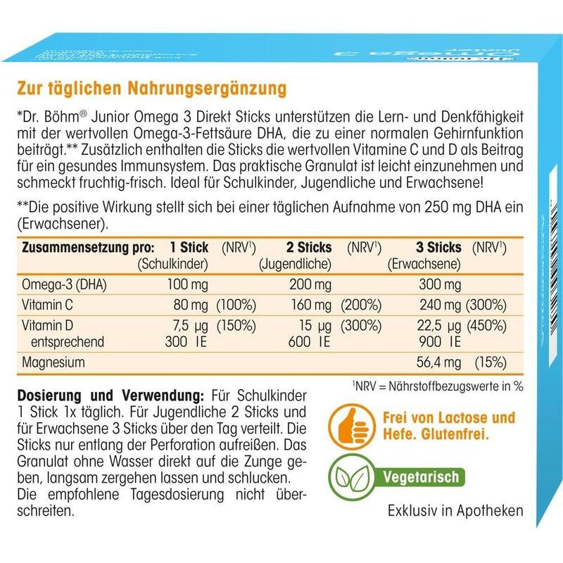 DR.BÖHM Omega-3 Junior Direkt Sticks