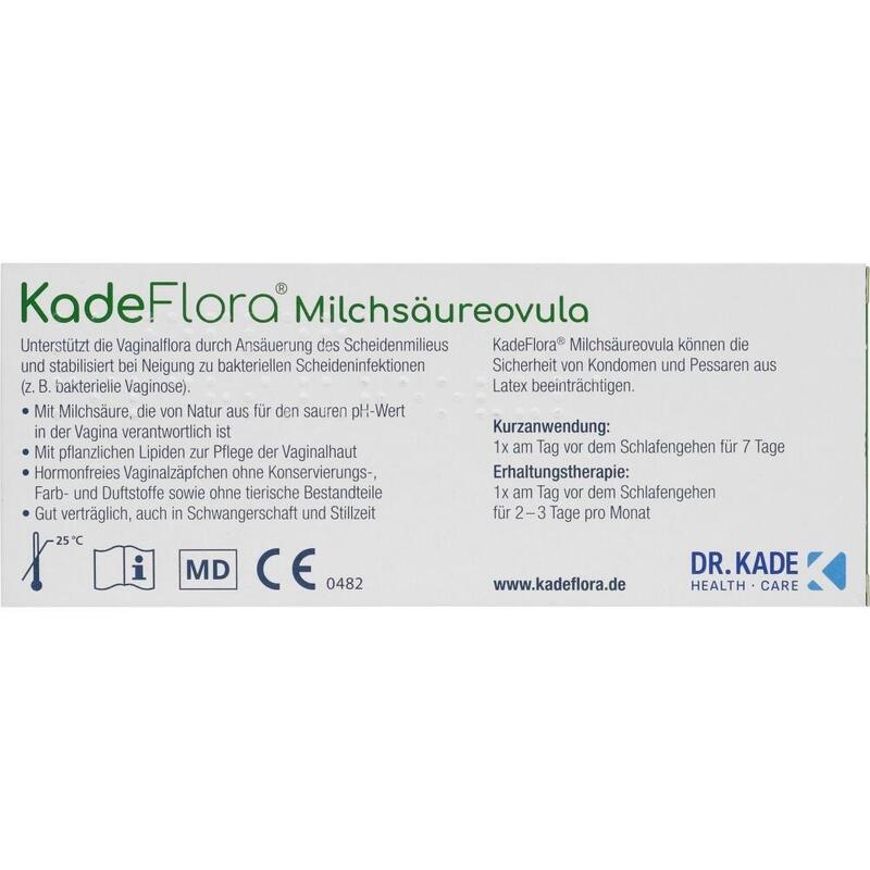 KADEFLORA Milchsäureovula